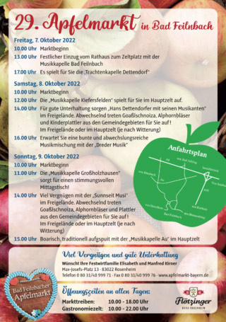 29. Apfelmarkt im Streuobstparadies Bad Feilnbach 06.-09.10.2022  (©Foto: Apfelmarkt Feilnabch Collage)